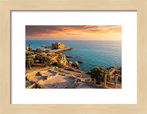 Paphos Coastline At Golden Hour