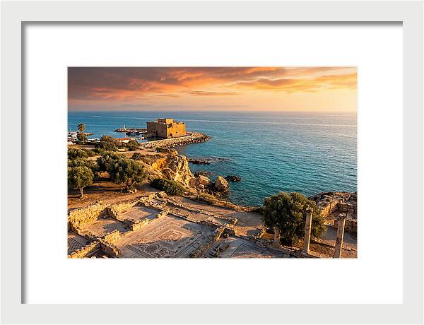 Paphos Coastline At Golden Hour