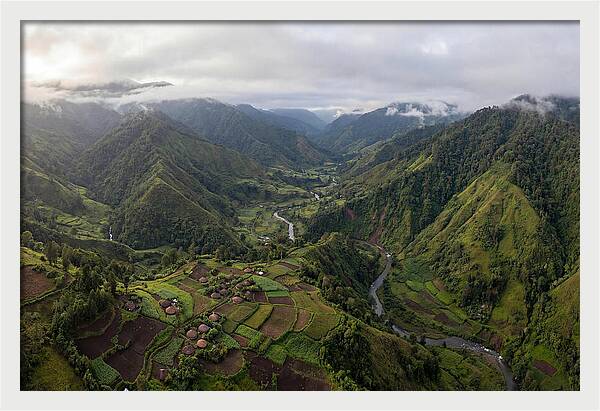 Papua New Guinea Highlands Aerial View
