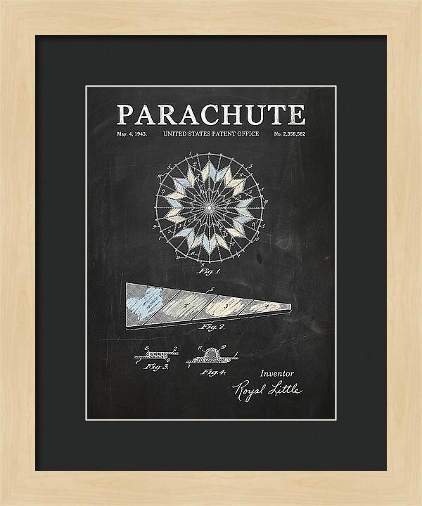 Parachute Chalkboard Patent Us2358582