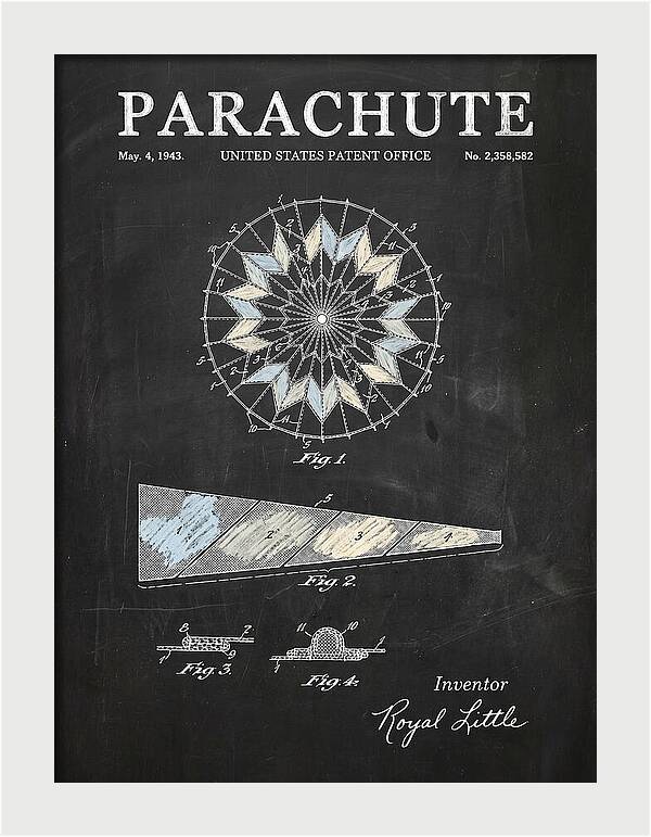 Parachute Chalkboard Patent Us2358582