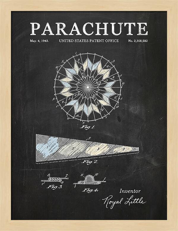 Parachute Chalkboard Patent Us2358582