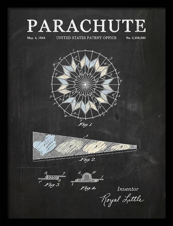 Parachute Chalkboard Patent Us2358582
