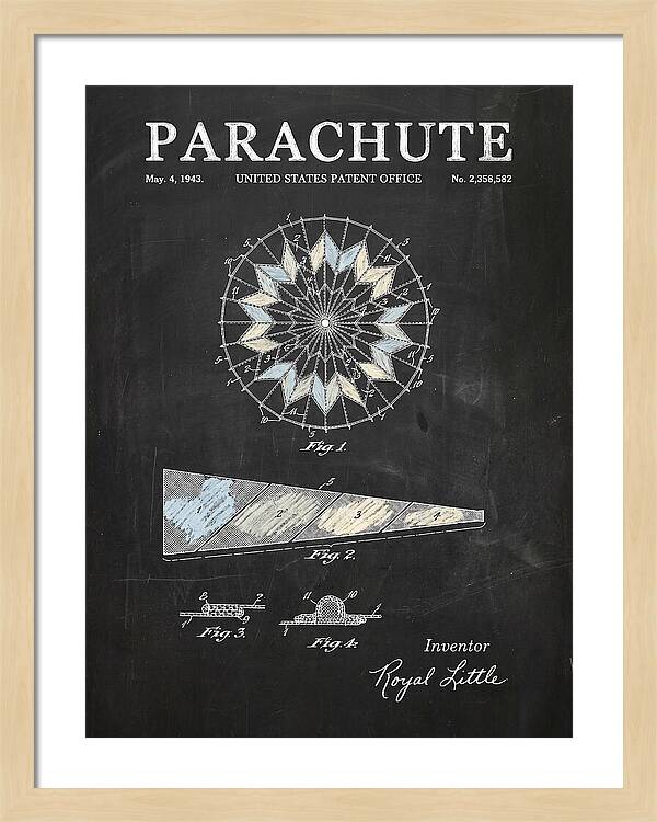 Parachute Chalkboard Patent Us2358582