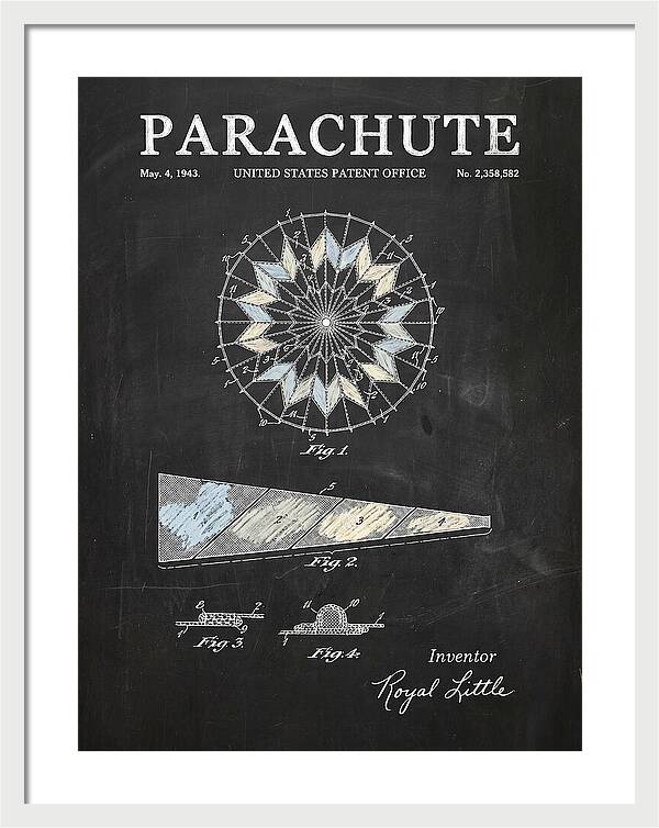 Parachute Chalkboard Patent Us2358582