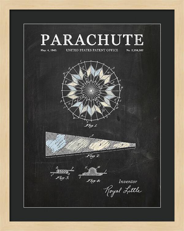 Parachute Chalkboard Patent Us2358582