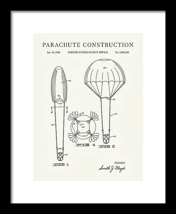 Parachute Construction Minimalist Patent Us2566585
