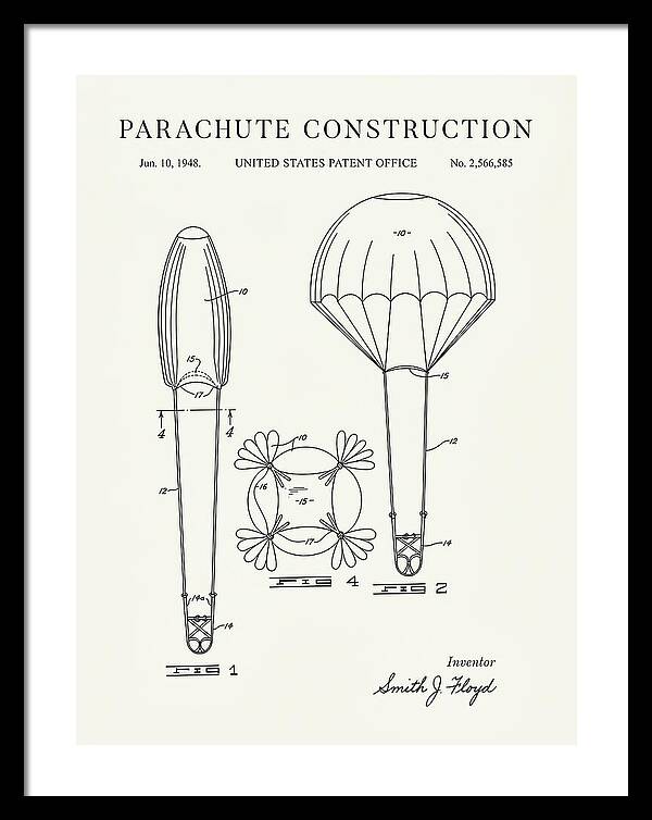 Parachute Construction Minimalist Patent Us2566585