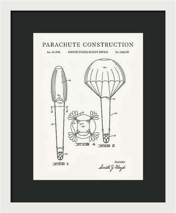 Parachute Construction Minimalist Patent Us2566585