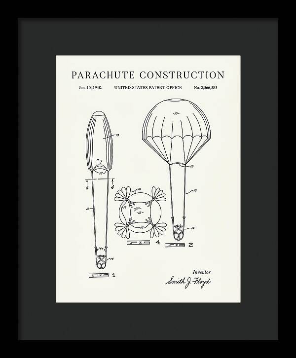 Parachute Construction Minimalist Patent Us2566585