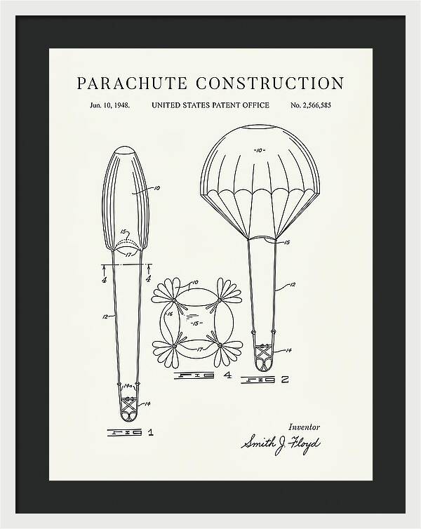 Parachute Construction Minimalist Patent Us2566585