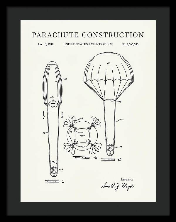 Parachute Construction Minimalist Patent Us2566585