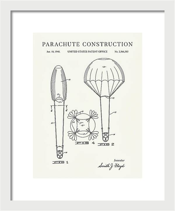 Parachute Construction Minimalist Patent Us2566585