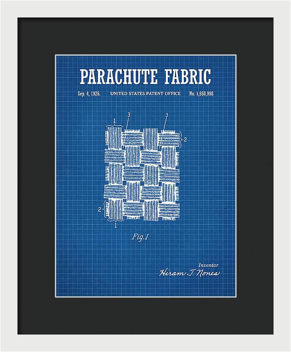 Parachute Fabric Blueprint Patent Us1650998