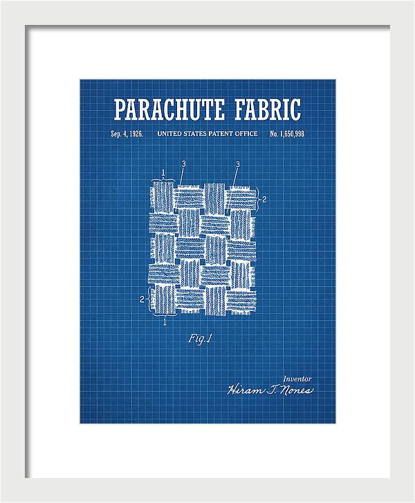 Parachute Fabric Blueprint Patent Us1650998
