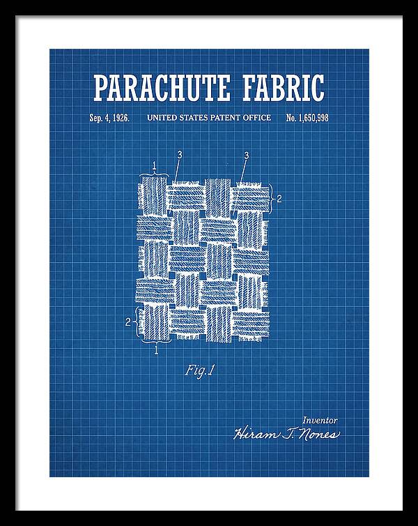 Parachute Fabric Blueprint Patent Us1650998