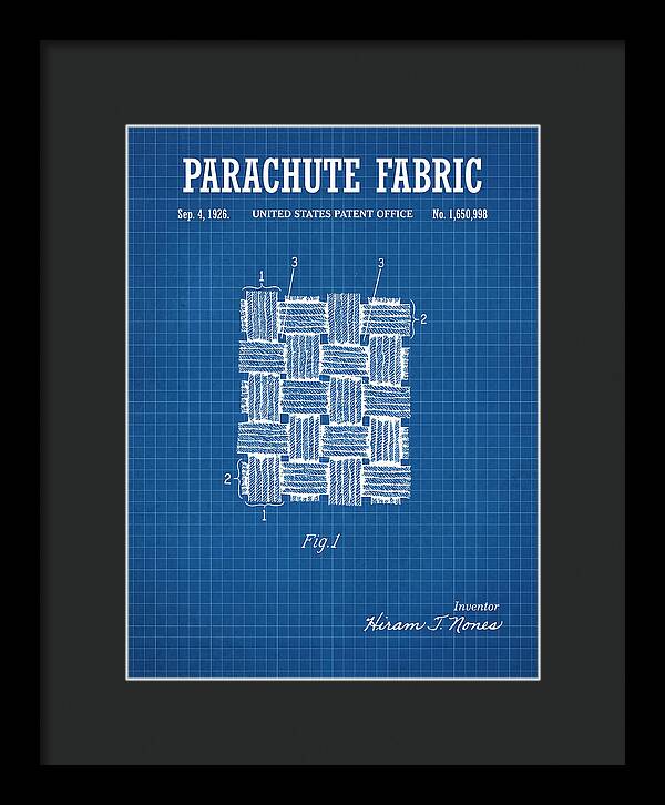 Parachute Fabric Blueprint Patent Us1650998