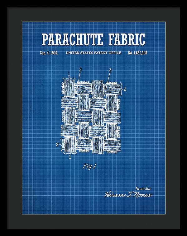 Parachute Fabric Blueprint Patent Us1650998