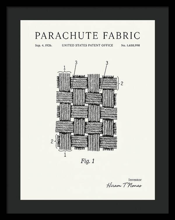 Parachute Fabric Minimalist Patent Us1650998