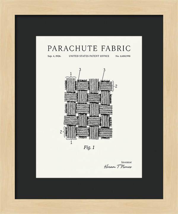 Parachute Fabric Minimalist Patent Us1650998