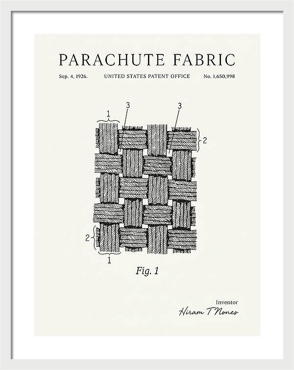 Parachute Fabric Minimalist Patent Us1650998