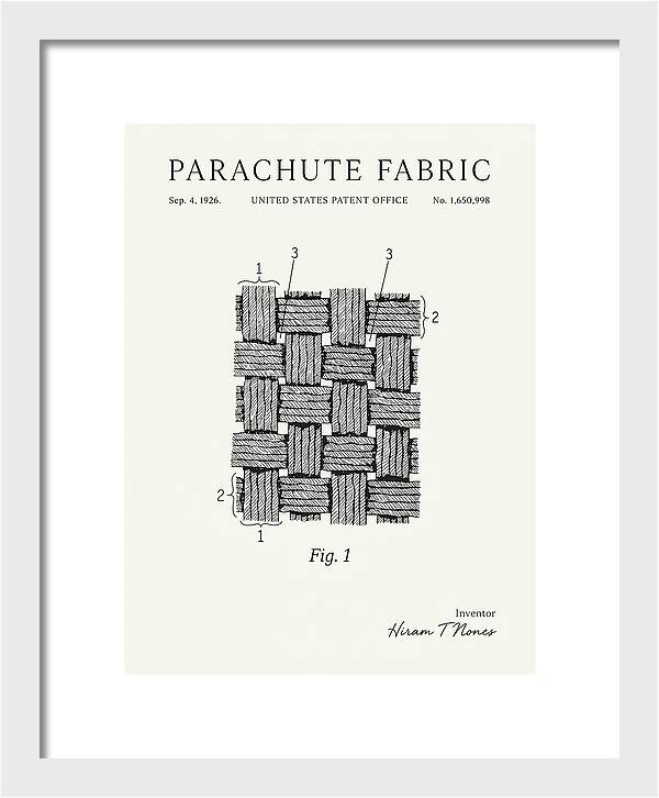 Parachute Fabric Minimalist Patent Us1650998