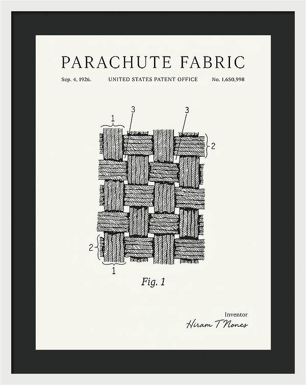Parachute Fabric Minimalist Patent Us1650998