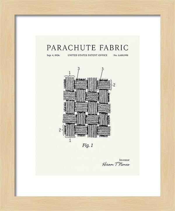 Parachute Fabric Minimalist Patent Us1650998