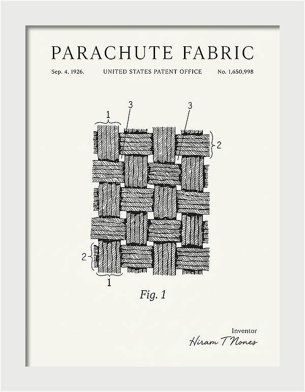 Parachute Fabric Minimalist Patent Us1650998