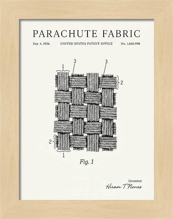 Parachute Fabric Minimalist Patent Us1650998