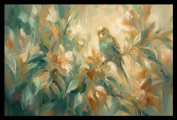 Parakeet Among Blossoms