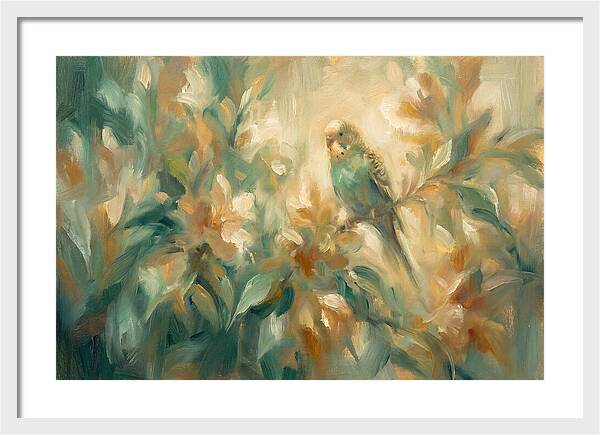 Parakeet Among Blossoms