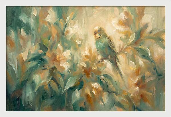 Parakeet Among Blossoms