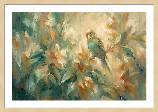 Parakeet Among Blossoms