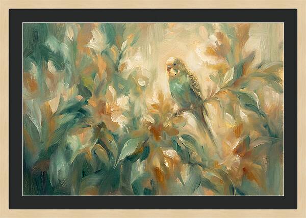 Parakeet Among Blossoms