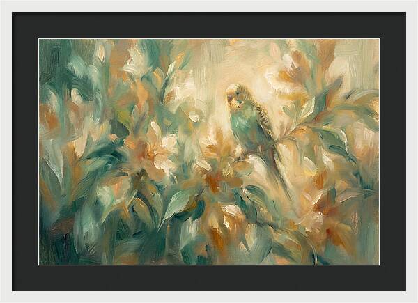 Parakeet Among Blossoms