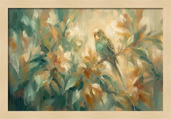 Parakeet Among Blossoms