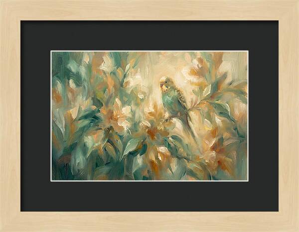 Parakeet Among Blossoms