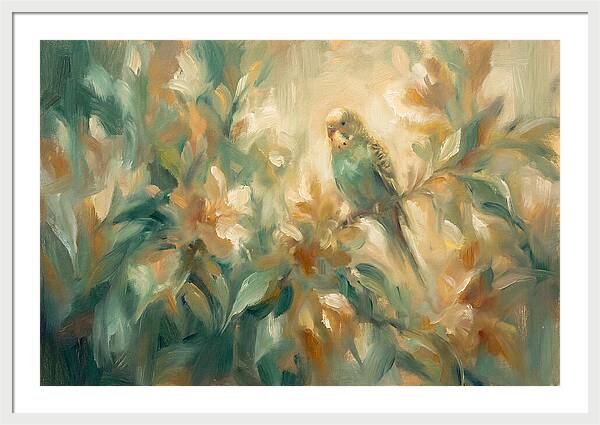 Parakeet Among Blossoms