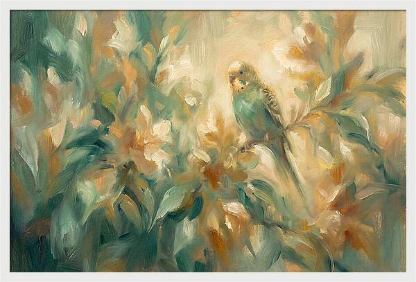 Parakeet Among Blossoms