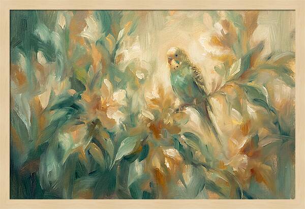 Parakeet Among Blossoms