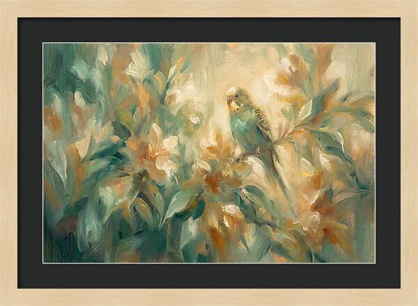 Parakeet Among Blossoms