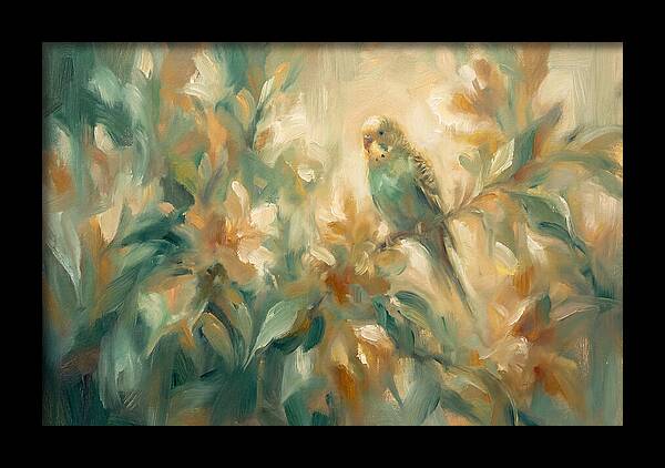 Parakeet Among Blossoms