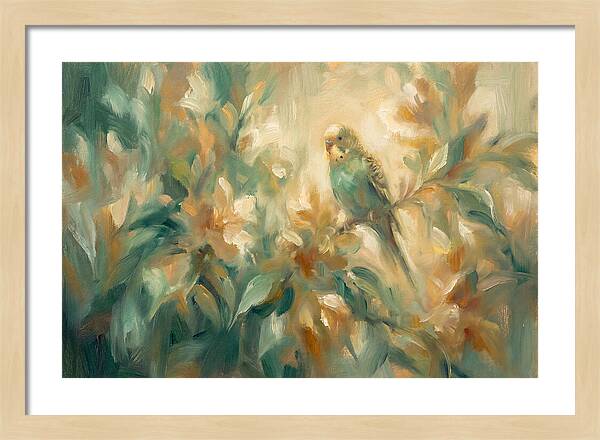 Parakeet Among Blossoms