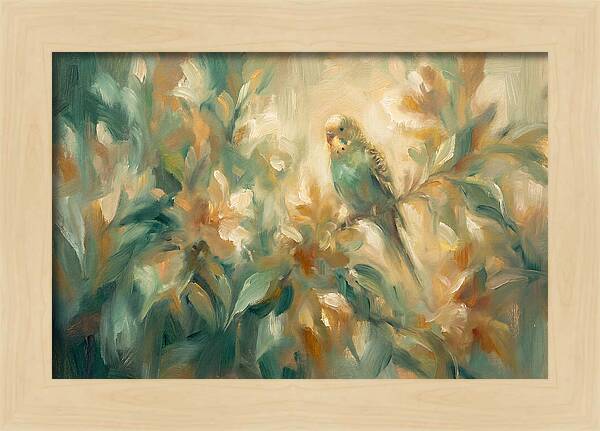 Parakeet Among Blossoms