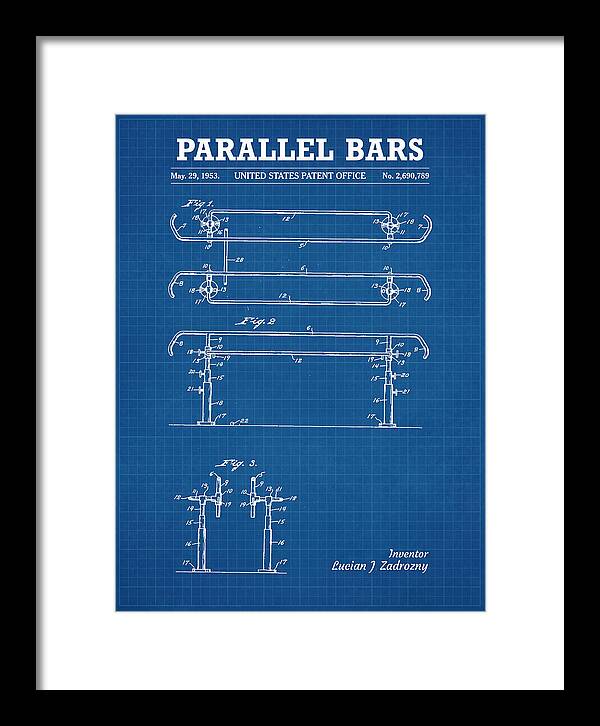 Parallel Bars Blueprint Patent Us2690789a
