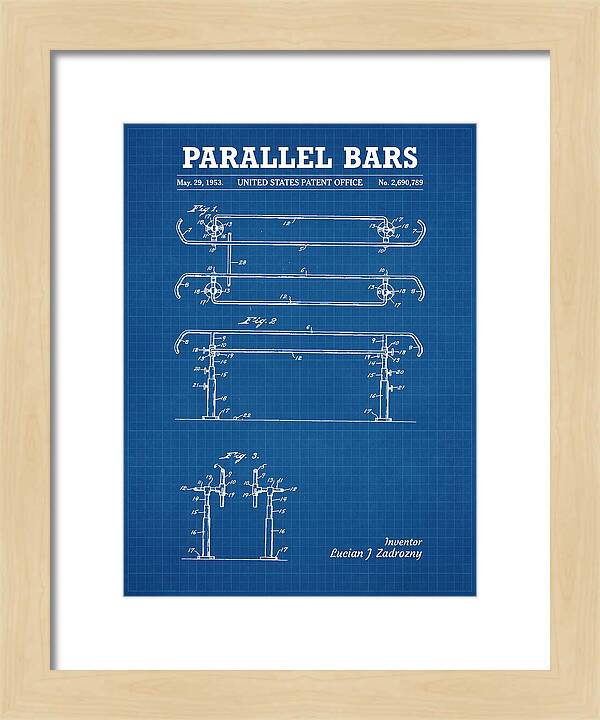 Parallel Bars Blueprint Patent Us2690789a