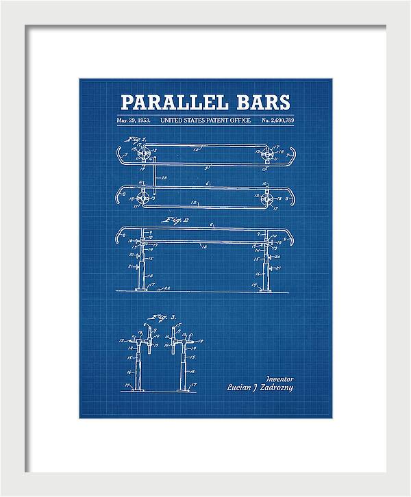 Parallel Bars Blueprint Patent Us2690789a