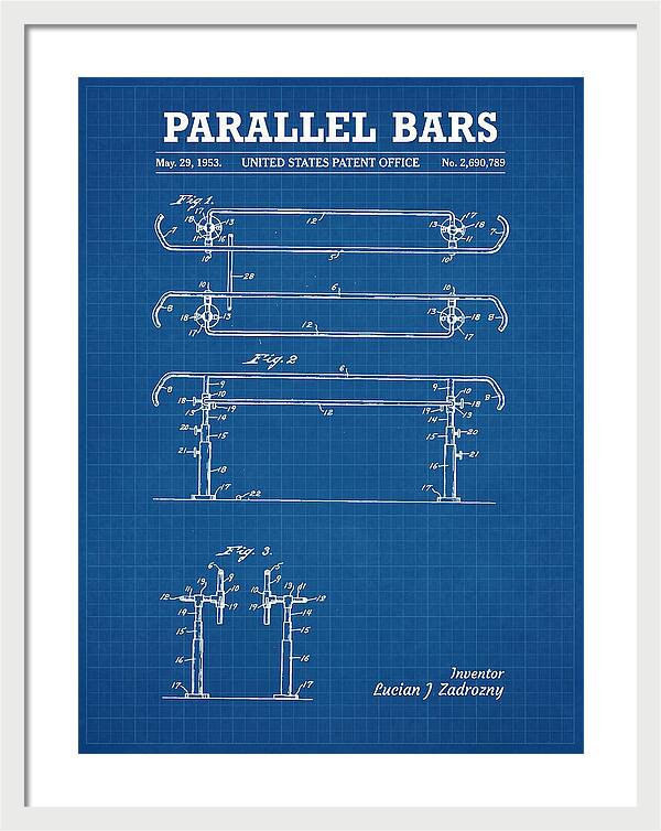Parallel Bars Blueprint Patent Us2690789a