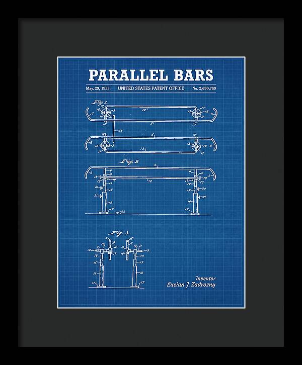Parallel Bars Blueprint Patent Us2690789a